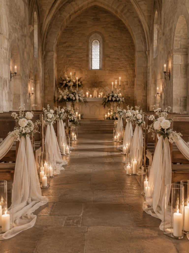 Candlelit chapel ceremony