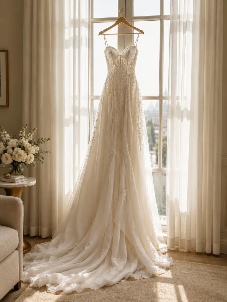 The gown in morning light